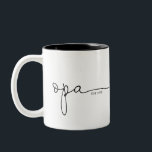 Opa Established | Grandpa Gift Two-Tone Coffee Mug<br><div class="desc">This mug features the text opa in a beautiful script with "est" and the year! This would make a perfect gift for him for father's day, Christmas, birthday, or the perfect pregnancy announcement for that unexpected surprise that the soon to be opa can use forever! Change the colour of the...</div>