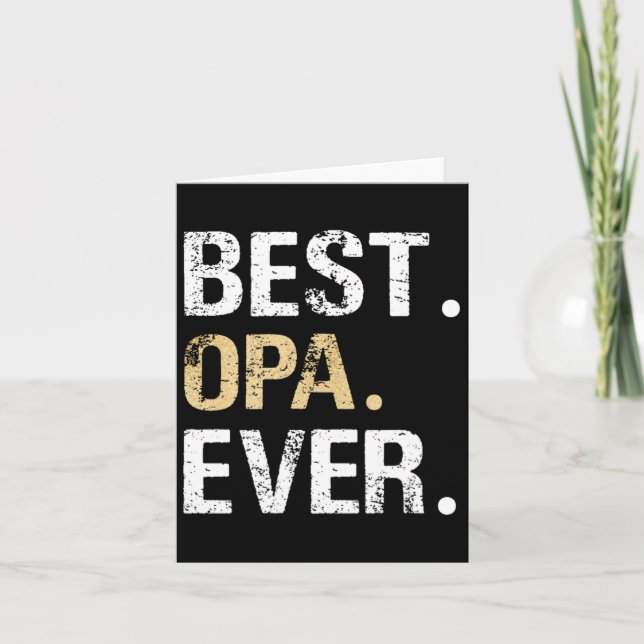 Opa Graphic Opa Gift From Granddaughter Grandson  Card (Front)
