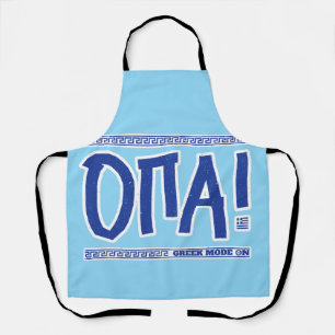 OPA! Greek Mode On: Funny Greece Souvenir Apron