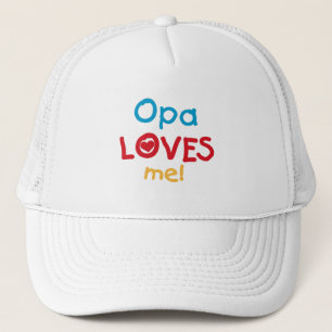 Opa Loves Me T-shirts and Gifts Trucker Hat