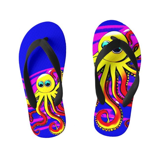 Opa the Octopus Designer Kid's Flip Flops (Footbed)