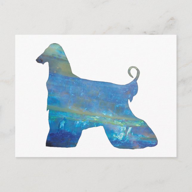Opal Afghan Hound Postcard (Front)