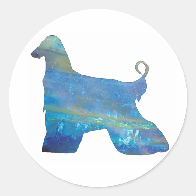 Opal Afghan Hound Stickers (Front)
