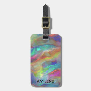 Opal Agate Personalized Luggage Tag
