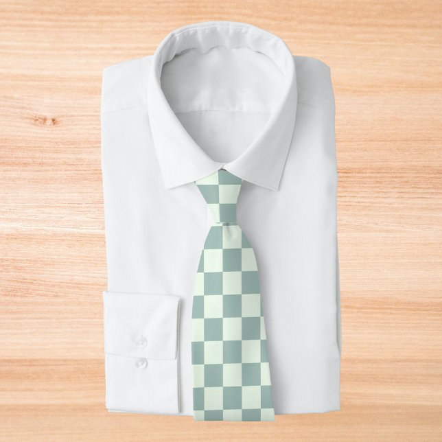 Opal and Honeydew Chequerboard Tie (Creator Uploaded)