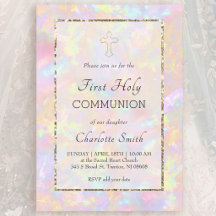 opal background First Communion  