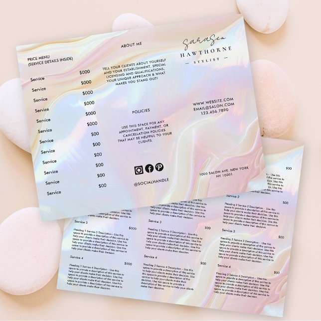 Opal Brochure Elegant Shell Holographic Price List (Creator Uploaded)