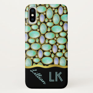 Opal Brooch Chain Monogram Pattern Case-Mate iPhone Case