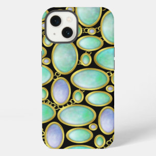 Opal Brooch Chain Pattern Luxe iPhone 13 Case