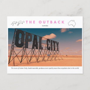 Opal City Coober Pedy Sign Postcard