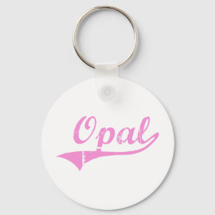 Opal Classic Style Name Keychain