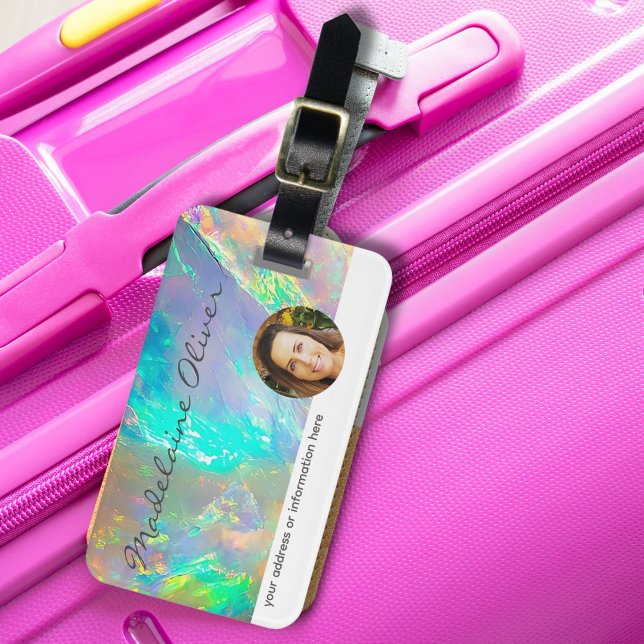 Opal Colour Professional Modern  Luggage Tag (Creator Uploaded)