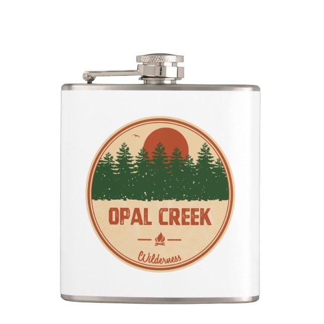 Opal Creek Wilderness Oregon Hip Flask (Front)