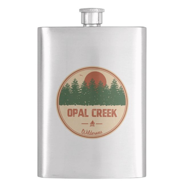 Opal Creek Wilderness Oregon Hip Flask (Front)