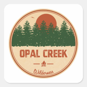 Opal Creek Wilderness Oregon Square Sticker