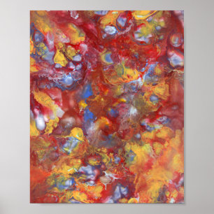Opal Dream Abstraite peinture acrylique Poster pho