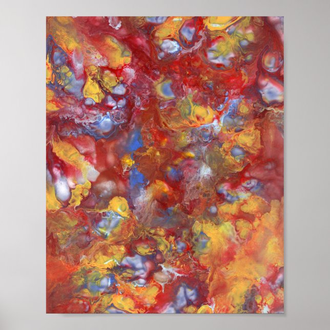 Opal Dream Abstraite peinture acrylique Poster pho (Devant)