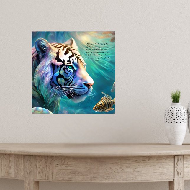 Opal Essence Tiger and Tiger Fish Customizable  Poster (Creator Uploaded)