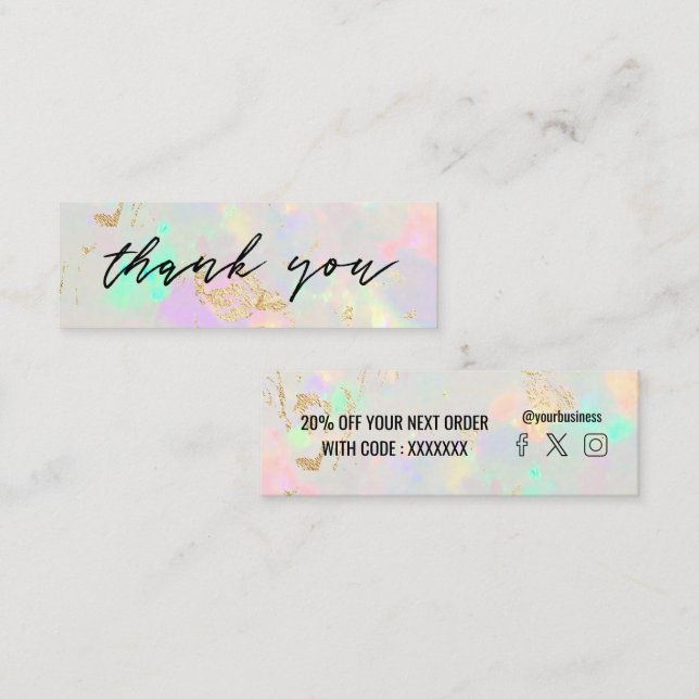 opal gemstone discount card (Front/Back)