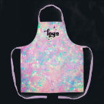 opal gemstone inspired background apron<br><div class="desc">please note this is a printed product with no real holographic effect</div>