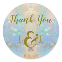 Opal Gemstone Quartz Wedding Thank You