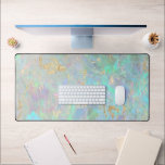 opal gemstone texture faux foil details desk mat<br><div class="desc">opal stone faux foil design desk mat</div>