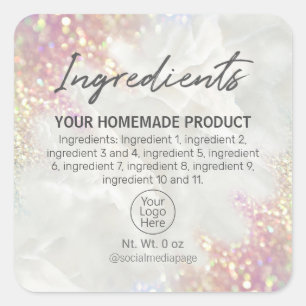 Opal Glitter On Marble Ingredient Labels