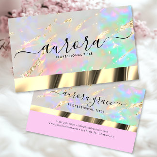 Opal Glow Elegance: The Business Card That Shimmer
