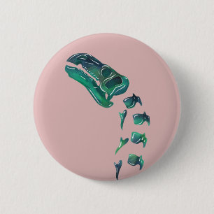 Opal Iguanodon Dinosaur 2 Inch Round Button