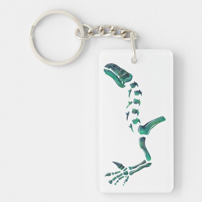Opal Iguanodon Dinosaur Keychain (Front)