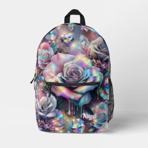 Opal Iridescent Rose School Backpack