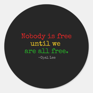 Opal Lee Juneteenth 1865 Black Independence Emanci Classic Round Sticker