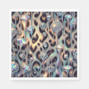 Opal Leopard Print Luxury Napkins