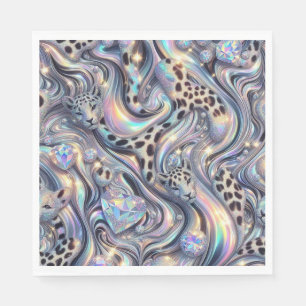 Opal Leopard Print Luxury Napkins