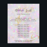 opal mineral design flyer<br><div class="desc">beauty salon professional makeup artist flyer</div>