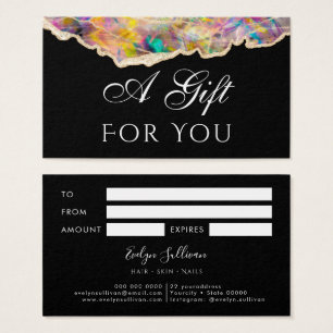 opal  on black Gift Card