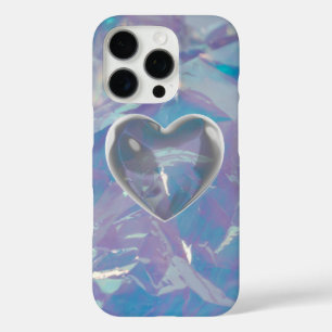 Opal & Silver Luminescent Shiny Purple Blue Gemsto iPhone 16 Pro Case