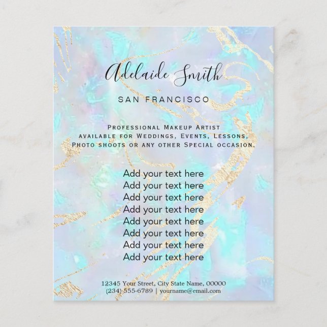 opal stone background flyer (Front)