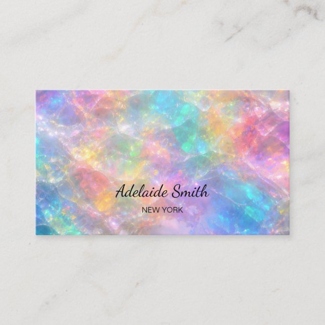 opal stone business card (Front)
