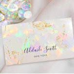 opal stone business card<br><div class="desc">please note the holographic effect is not real,  but just simulated. I recommend light paper semi gloss for better print results. Matte or black papers are not suitable for this design</div>