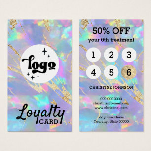  opal stone loyalty card