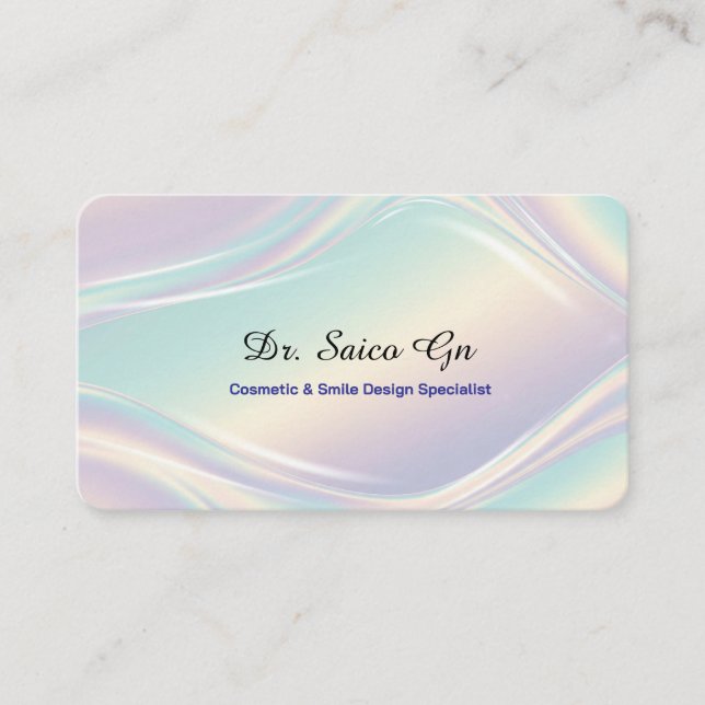 Opal Style Minimal Layout Design Template  Business Card (Front)