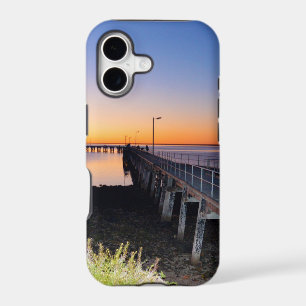 Opal Sunset: Sun Setting Over A Wharf,