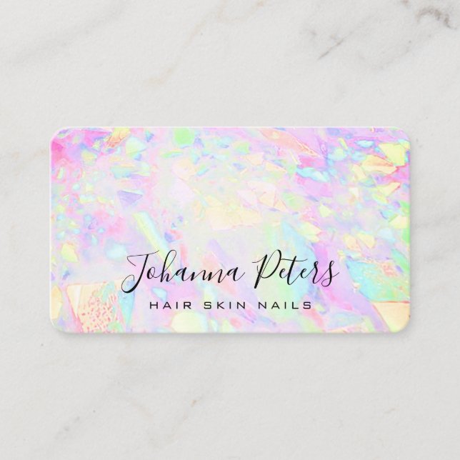 opal texture background business card (Front)
