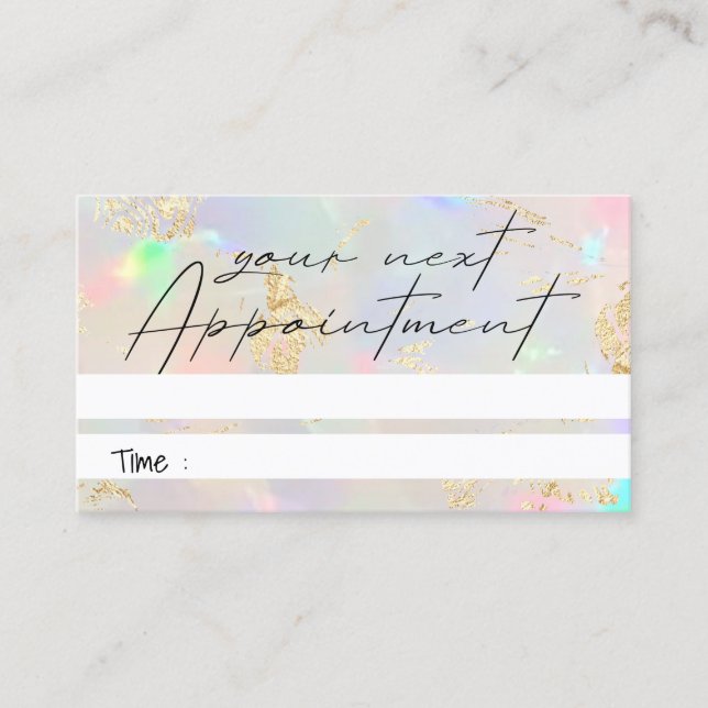 opal texture photo appointment card (Front)