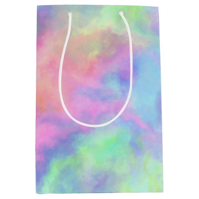 opal watercolor splash : medium gift bag (Front)