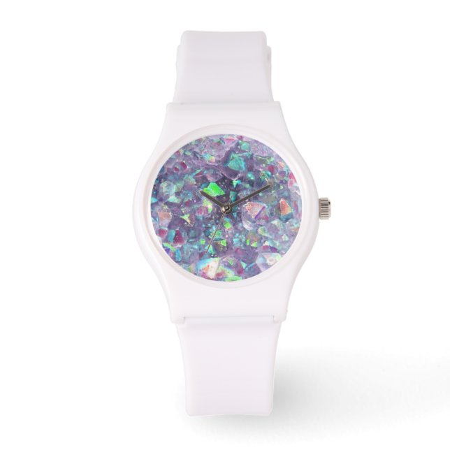 Opalescent Geode Crystal - Purple/Blue, Watch (Front)