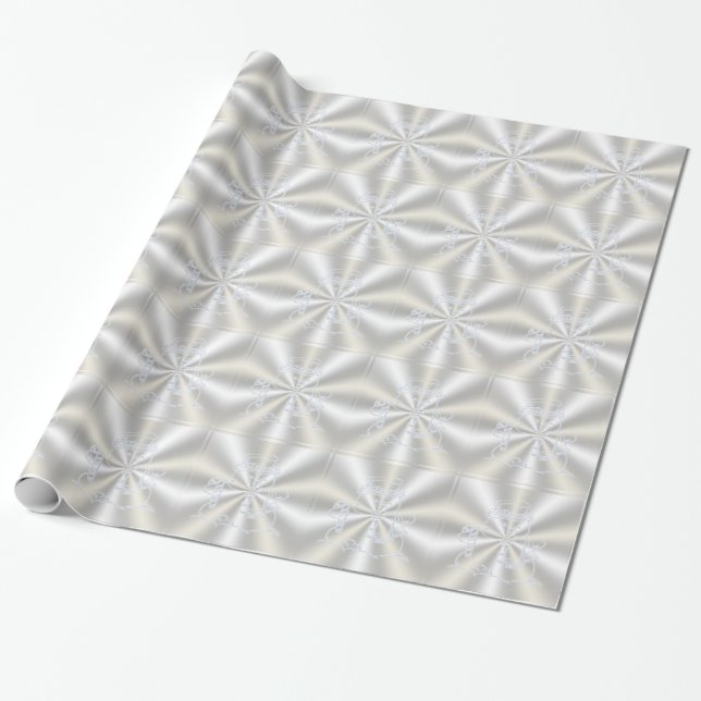 Opalescent Snowman Gift Wrap (Unrolled)