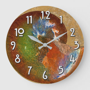 Opalized Sphenodiscus Lenticularis Ammonite Shell Large Clock