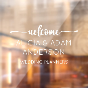 Opaque Minimalist Welcome Window Cling